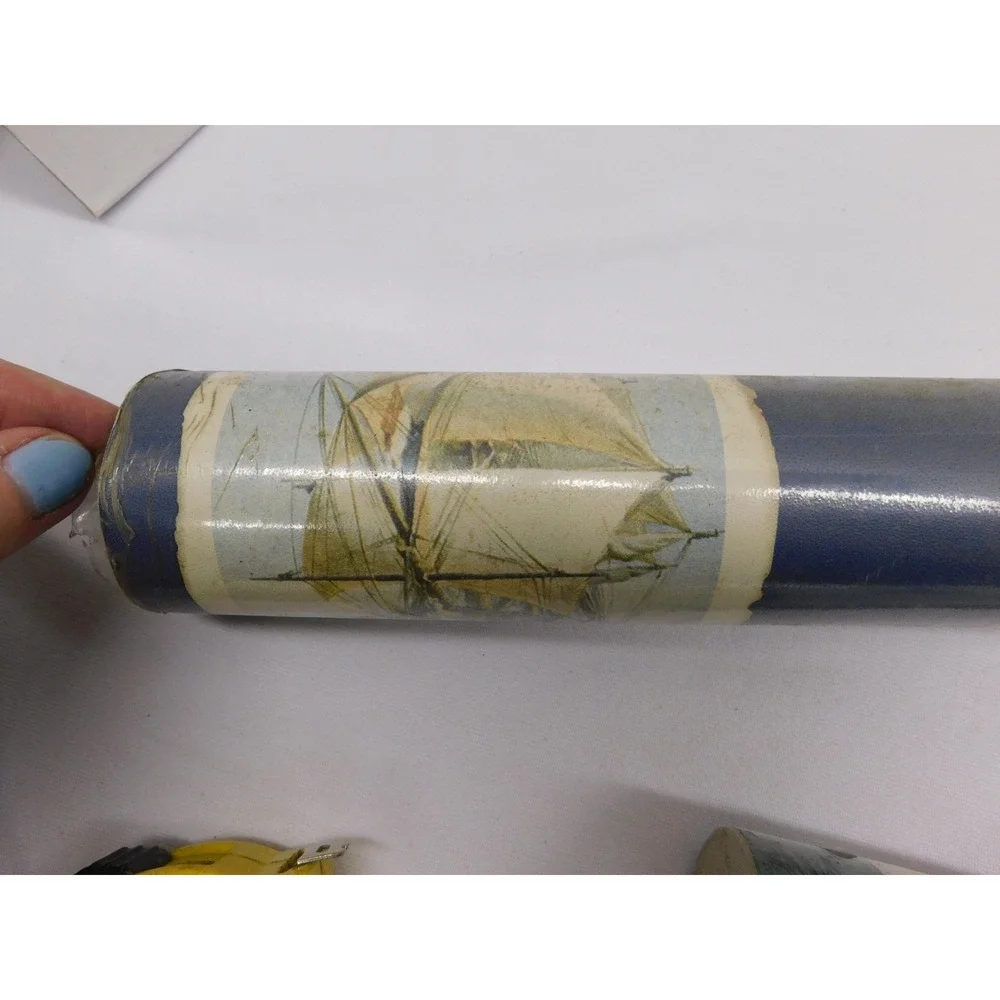 Vintage Norwall Wallpaper Boat Nautical 55.7 Sq Ft